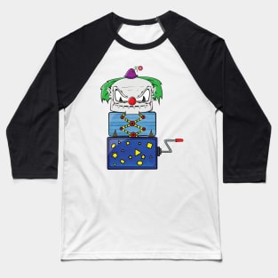 Scary Jack in the Box Baseball T-Shirt